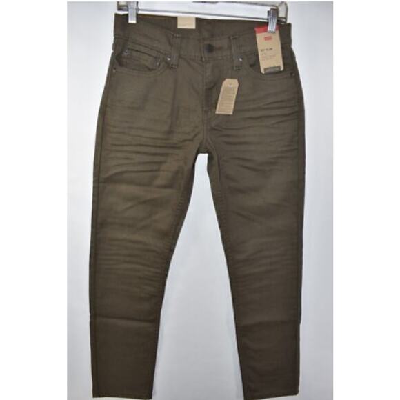 Levi’s 511 Jeans Men’s Olive Green Slim Fit 30x30 Stretch Denim Classic Grunge - Picture 1 of 7